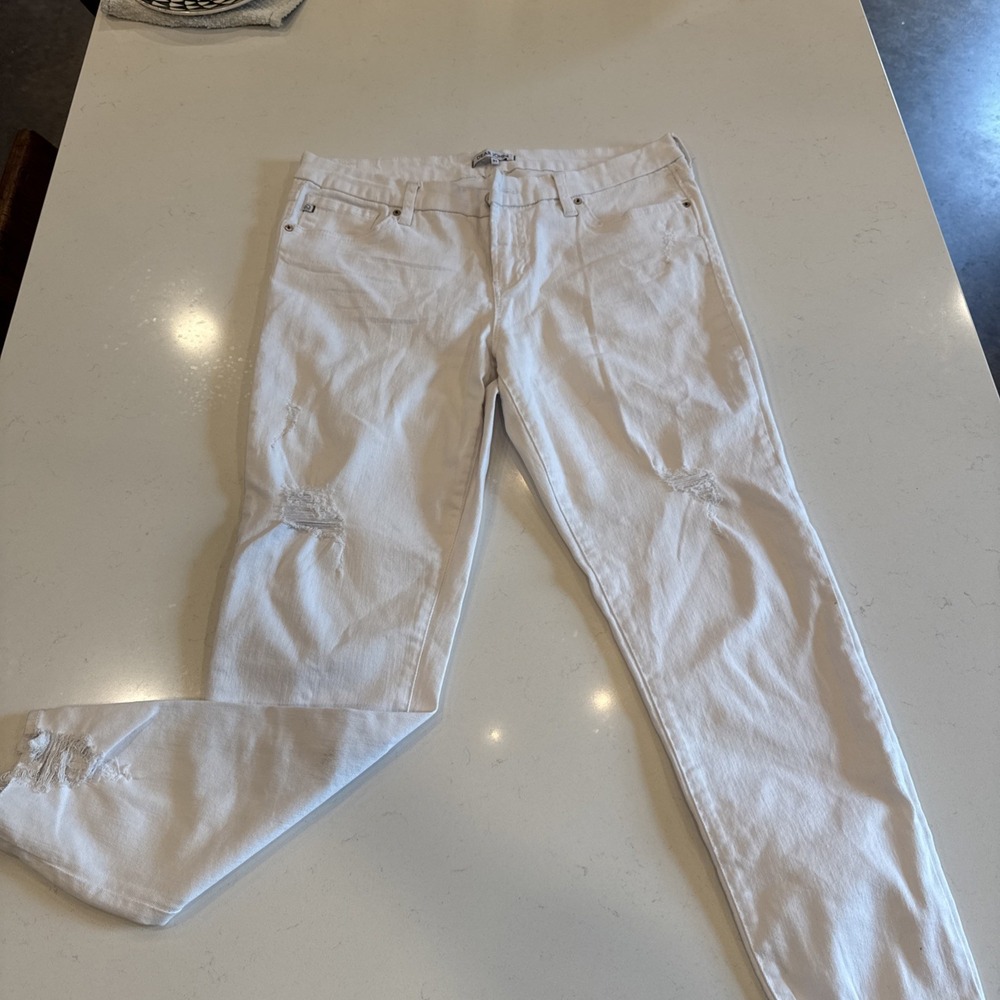 Dear John sz 31 white‎ distressed skinny jeans